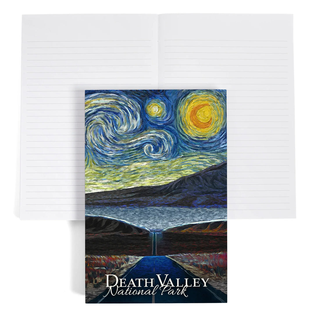 Lined 6x9 Journal, Death Valley National Park, California, Starry Night National Park Series, Lay Flat, 193 Pages, FSC paper