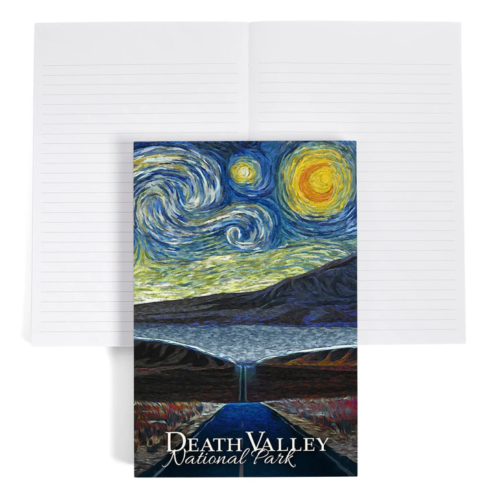 Lined 6x9 Journal, Death Valley National Park, California, Starry Night National Park Series, Lay Flat, 193 Pages, FSC paper