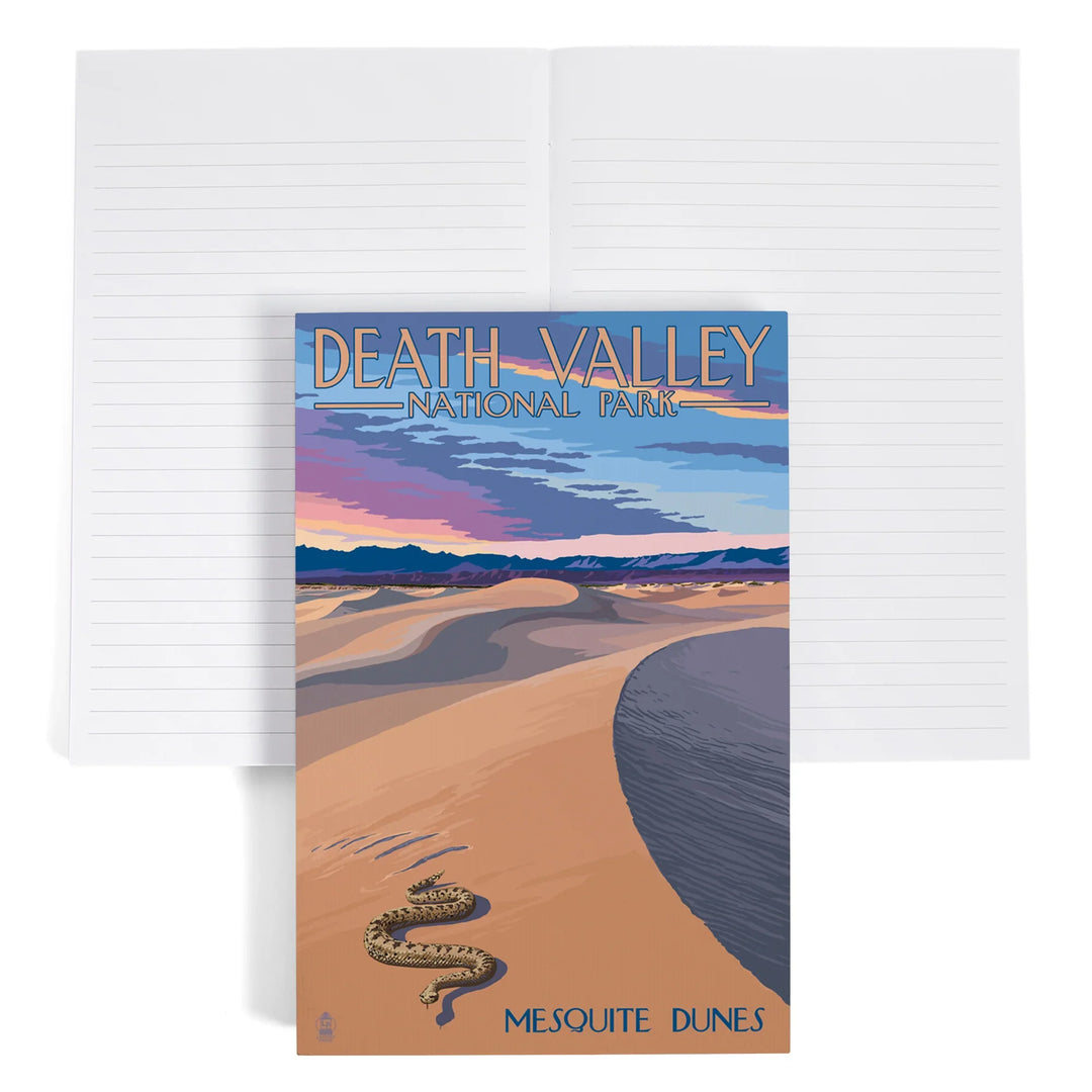 Lined 6x9 Journal, Death Valley National Park, California, Mesquite Dunes, Lay Flat, 193 Pages, FSC paper