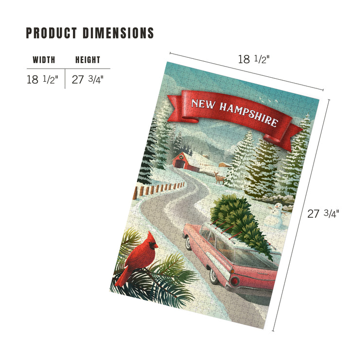 New Hampshire, Christmas Holiday Tradition, 1000 Piece Jigsaw Puzzle