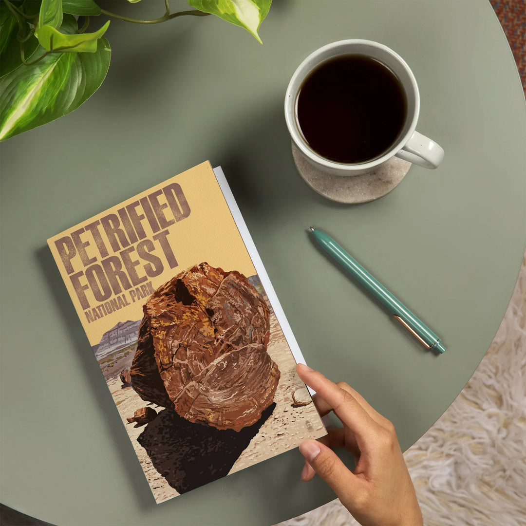 Lined 6x9 Journal, Petrified Forest National Park, Arizona, Petrified Wood Close Up, Lay Flat, 193 Pages, FSC paper
