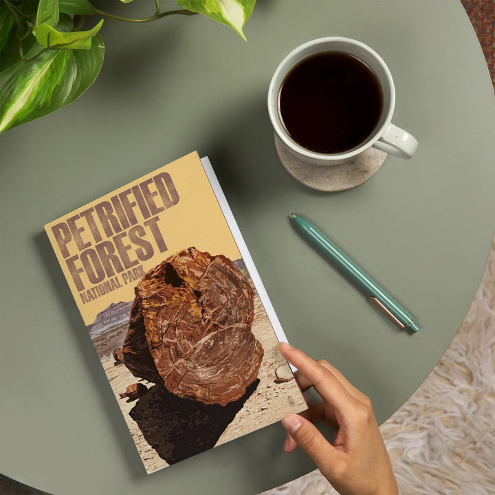 Lined 6x9 Journal, Petrified Forest National Park, Arizona, Petrified Wood Close Up, Lay Flat, 193 Pages, FSC paper