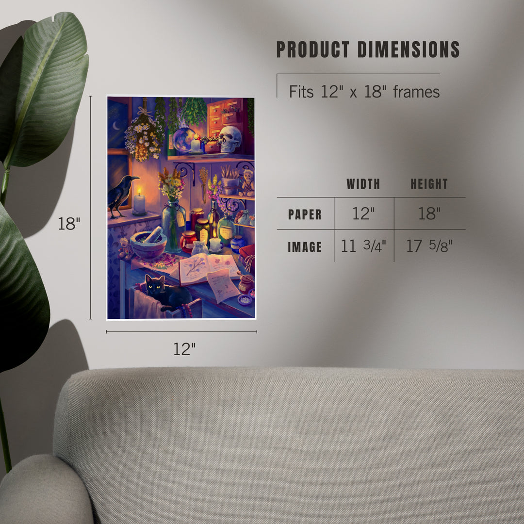 Oil Painting, Midnight Apothecary, Art & Giclee Prints
