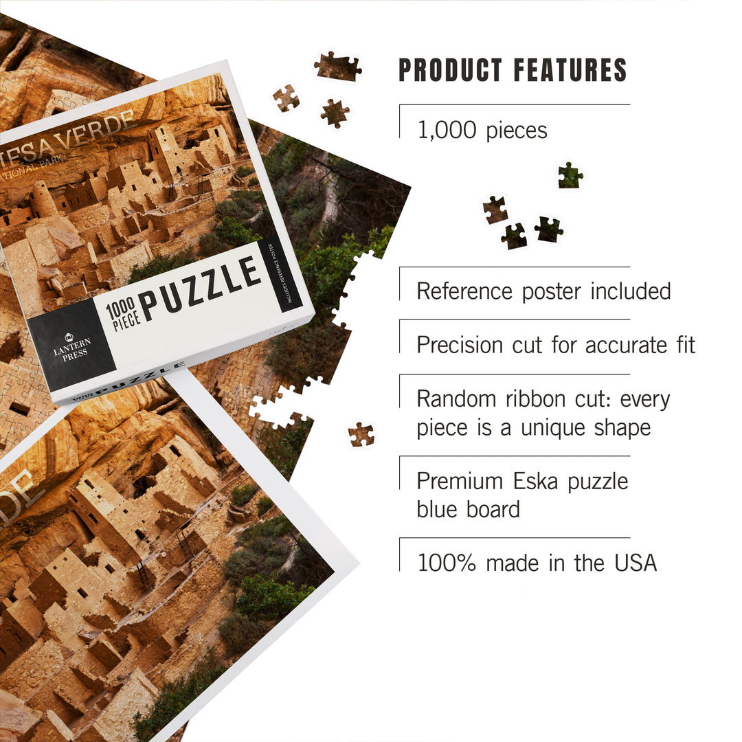 Mesa Verde National Park, Colorado, Cliff Palace Photograph, 1000 Piece Jigsaw Puzzle