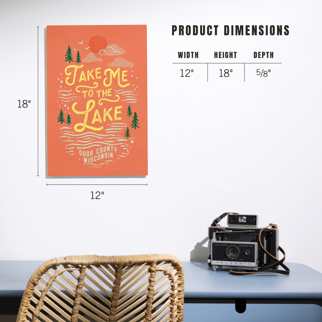Door County, Wisconsin, Lake Life Series, Take Me to The Lake, Wood Signs and Postcards