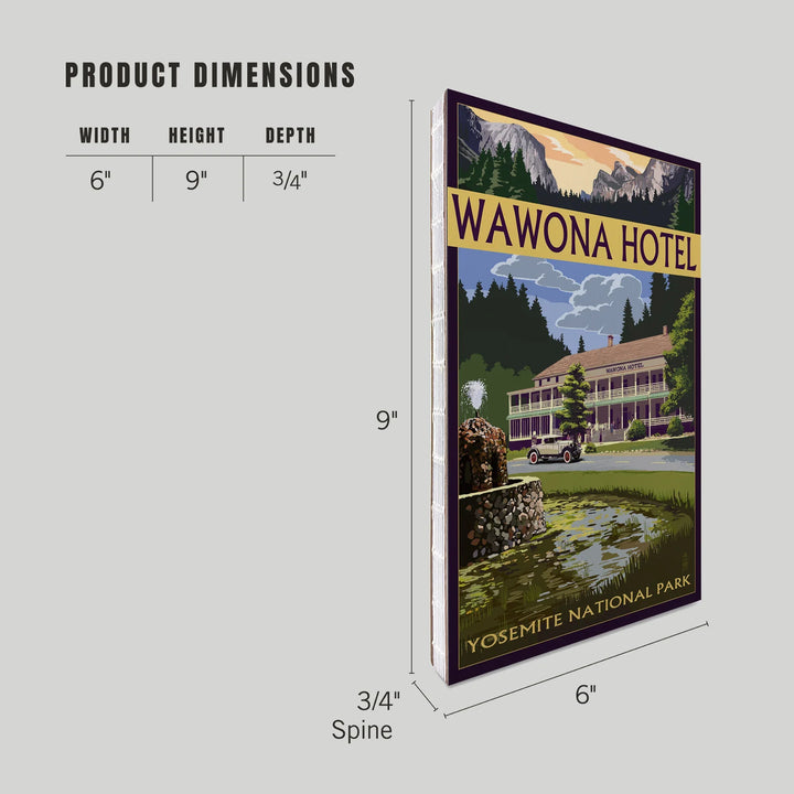 Lined 6x9 Journal, Yosemite National Park, California, Wawona Hotel, Lay Flat, 193 Pages, FSC paper