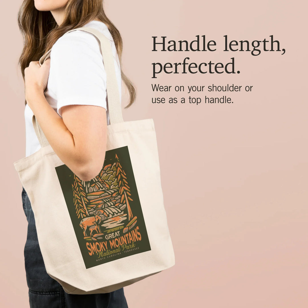 Great Smoky Mountains National Park, North Carolina, Distressed, Tote Bag