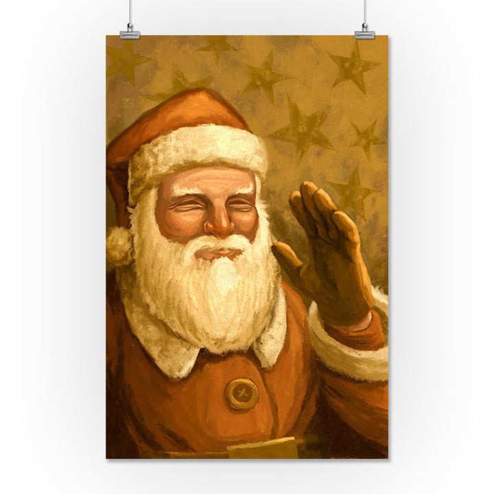 Santa Claus, Christmas Oil Painting, Art & Giclee Prints