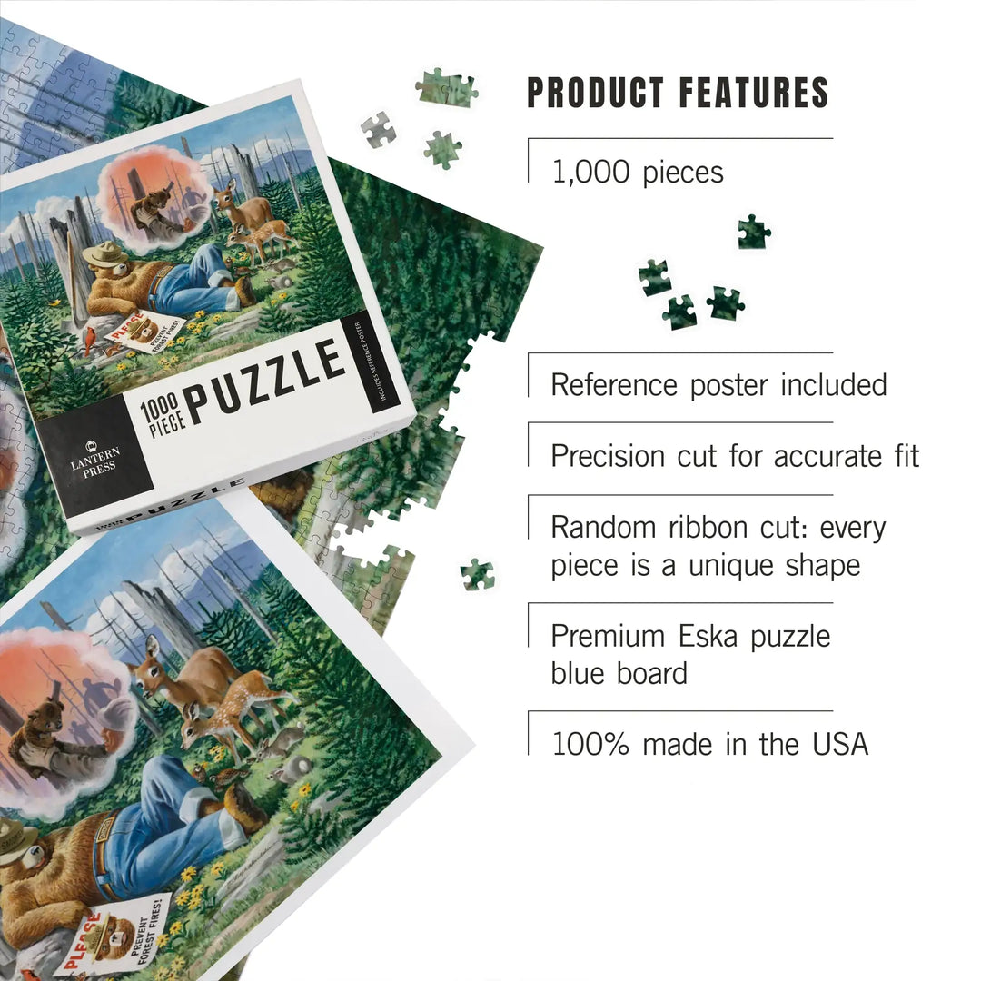 Smokey Bear, Dream of a Well-Remembered Forest Fire, Jigsaw Puzzle