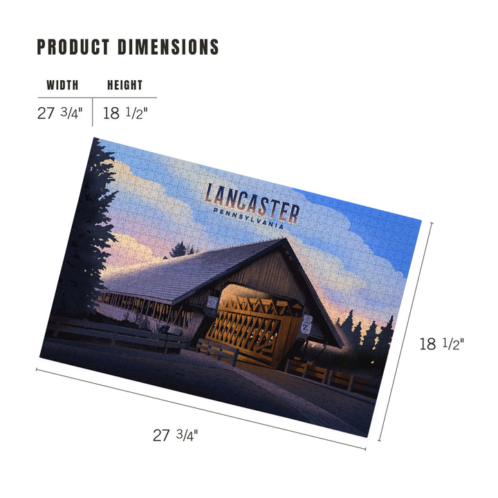 Lancaster, Pennsylvania, Covered Bridge, 1000 Piece Jigsaw Puzzle