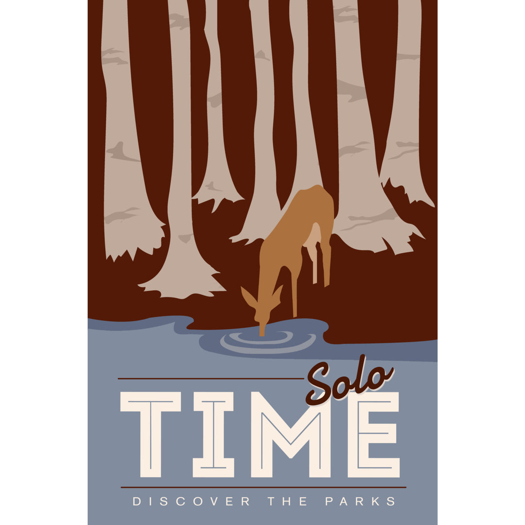Solo Time (Deer), Discover the Parks canvas art