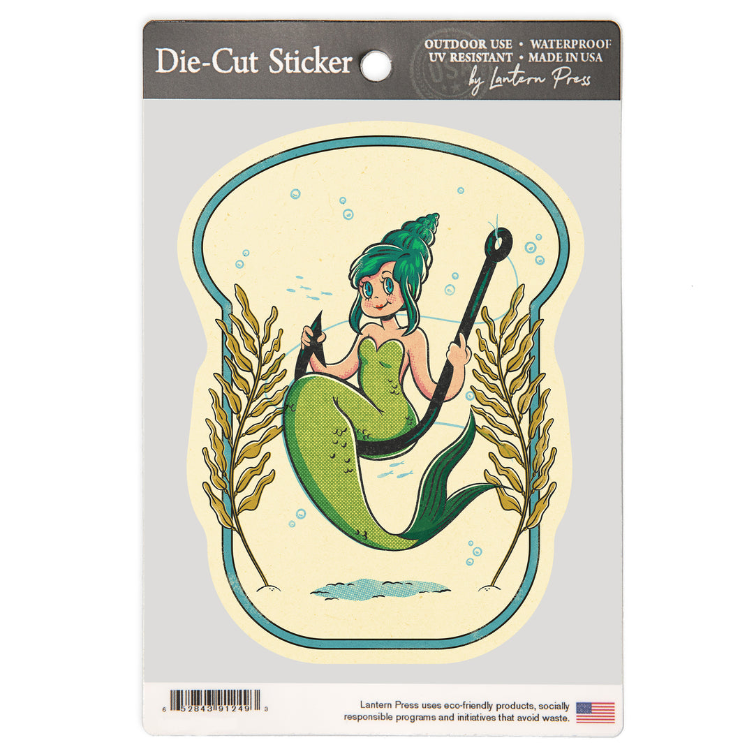 Vintage Mascot, Mermaid, Vinyl Sticker