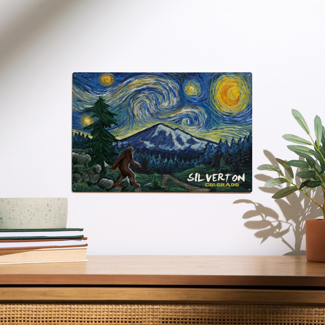 Silverton, Colorado, Bigfoot, Starry Night, Wood Sign and Postcards