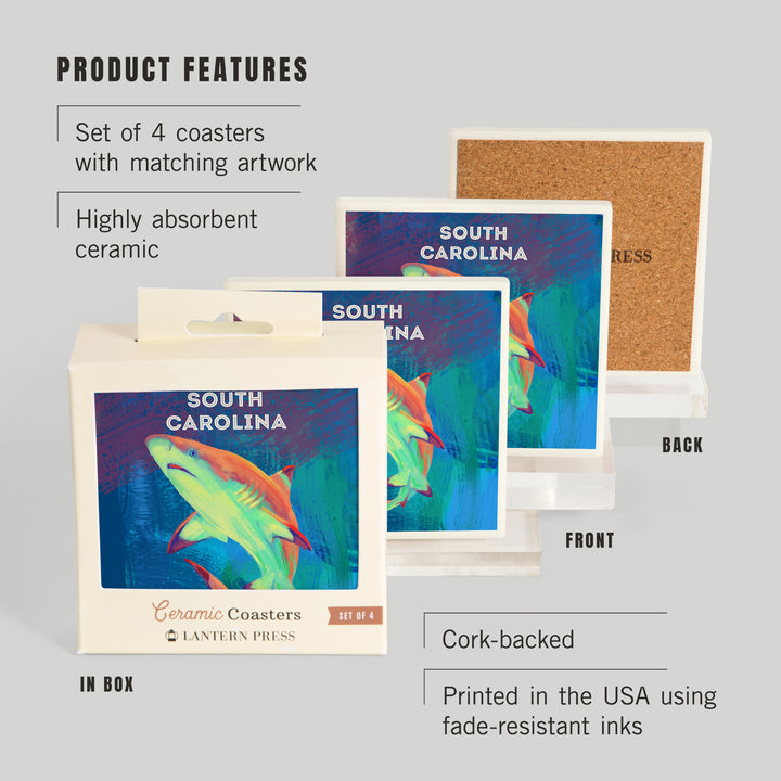 South Carolina, Vivid, Blacktip Shark, Coasters
