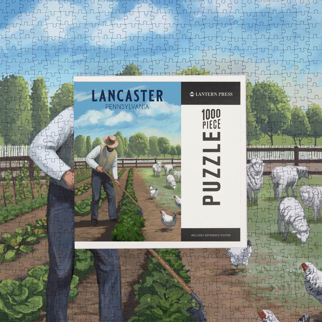 Lancaster, Pennsylvania, Farm Scene, Jigsaw Puzzle