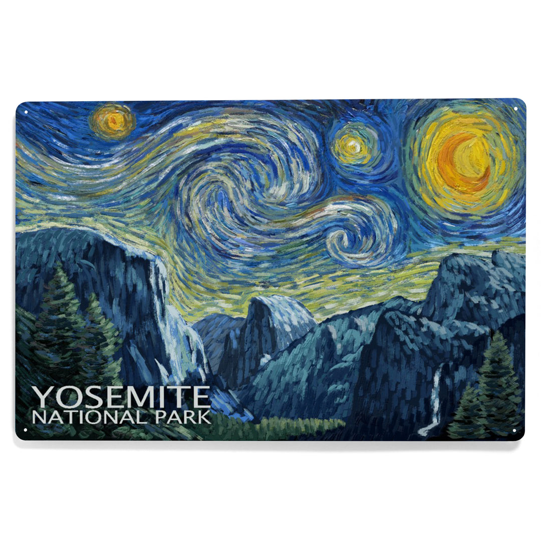 Yosemite National Park, California, Starry Night National Park Series, Metal Signs