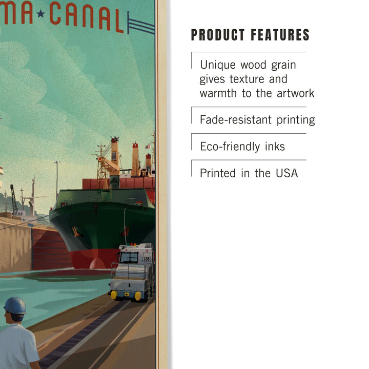 Panama Canal, Litho, Wood Sign and Postcards