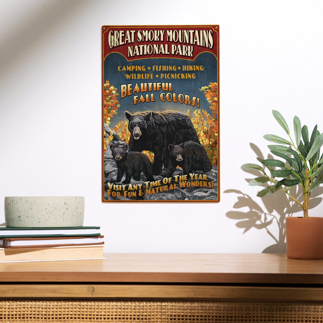 Great Smoky Mountain National Park, Tennessee, Wood Sign and Postcards