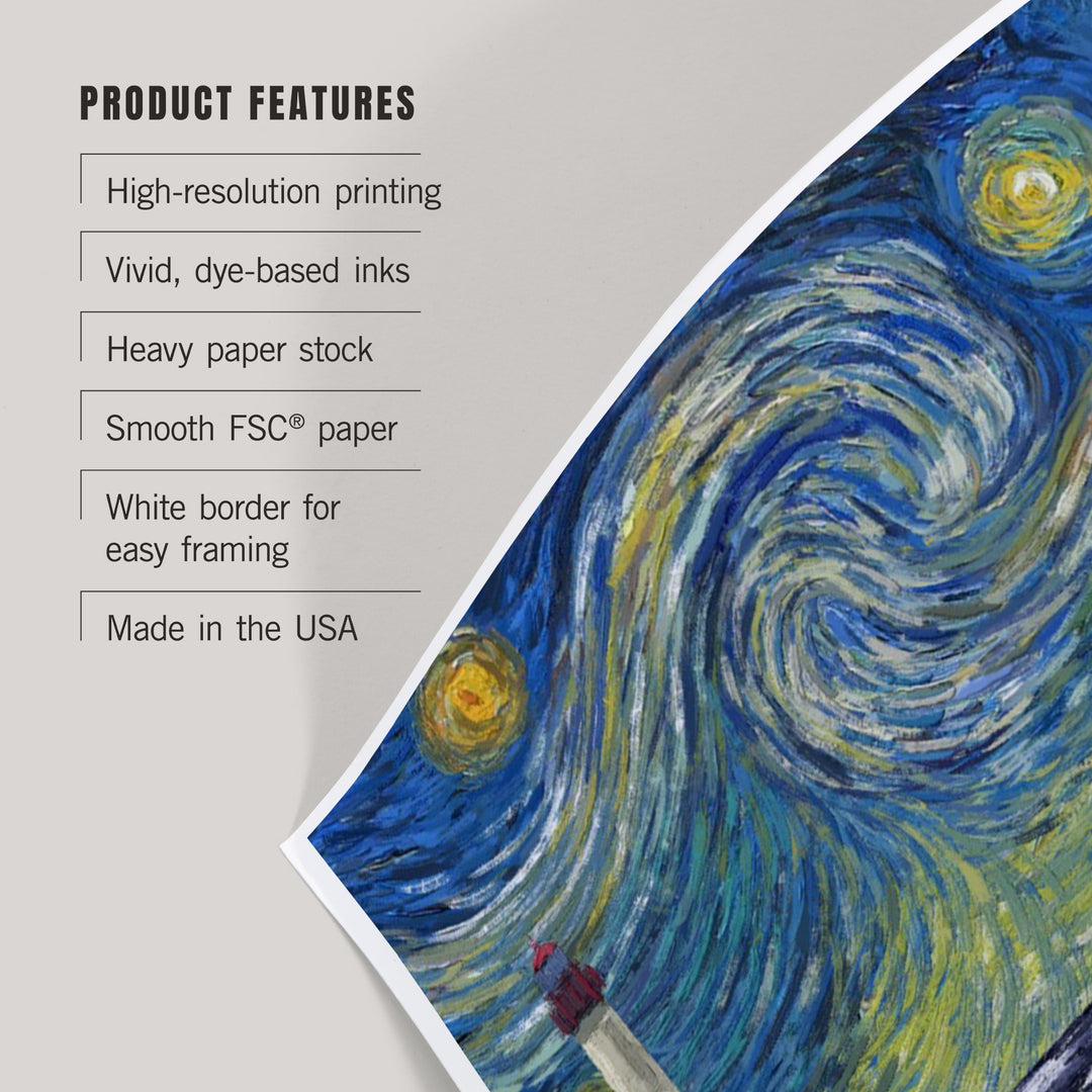 Seaside, Oregon, Starry Night, Bigfoot on the Beach, Art & Giclee Prints