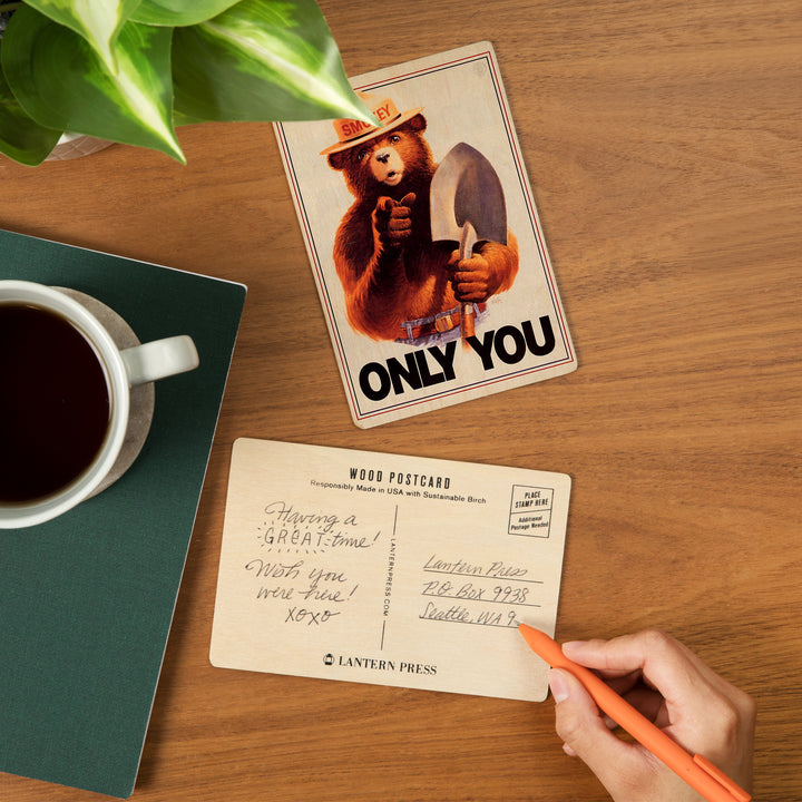 Smokey Bear, Only You, Officially Licensed, Wood Sign and Postcards