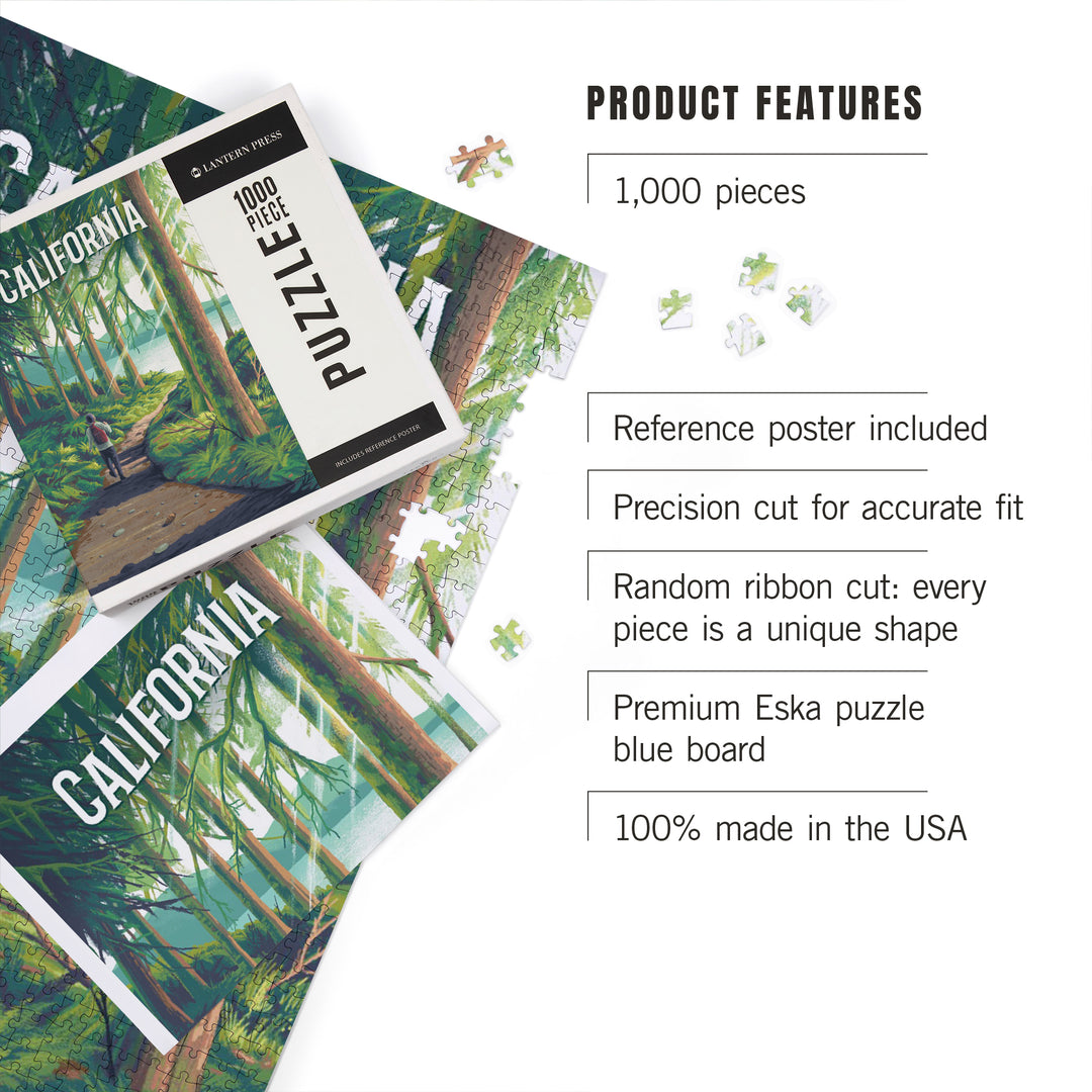 California, Walk In The Woods, Day Hike, 1000 Piece Jigsaw Puzzle