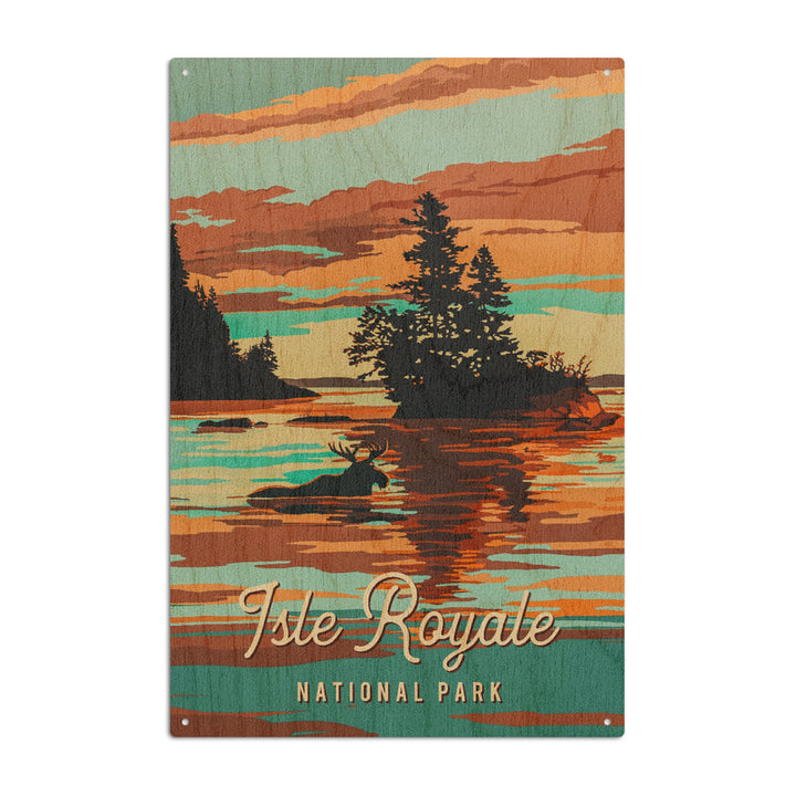 Isle Royale National Park, Michigan, Painterly National Park Series, Wood Signs and Postcards