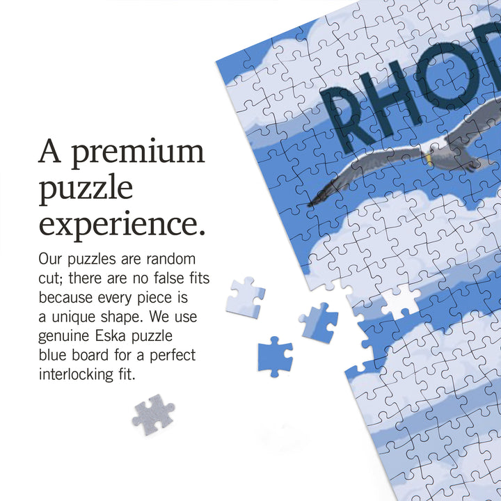 Rhode Island, Painterly, Sloop Sailboat and Lake, 1000 Piece Jigsaw Puzzle