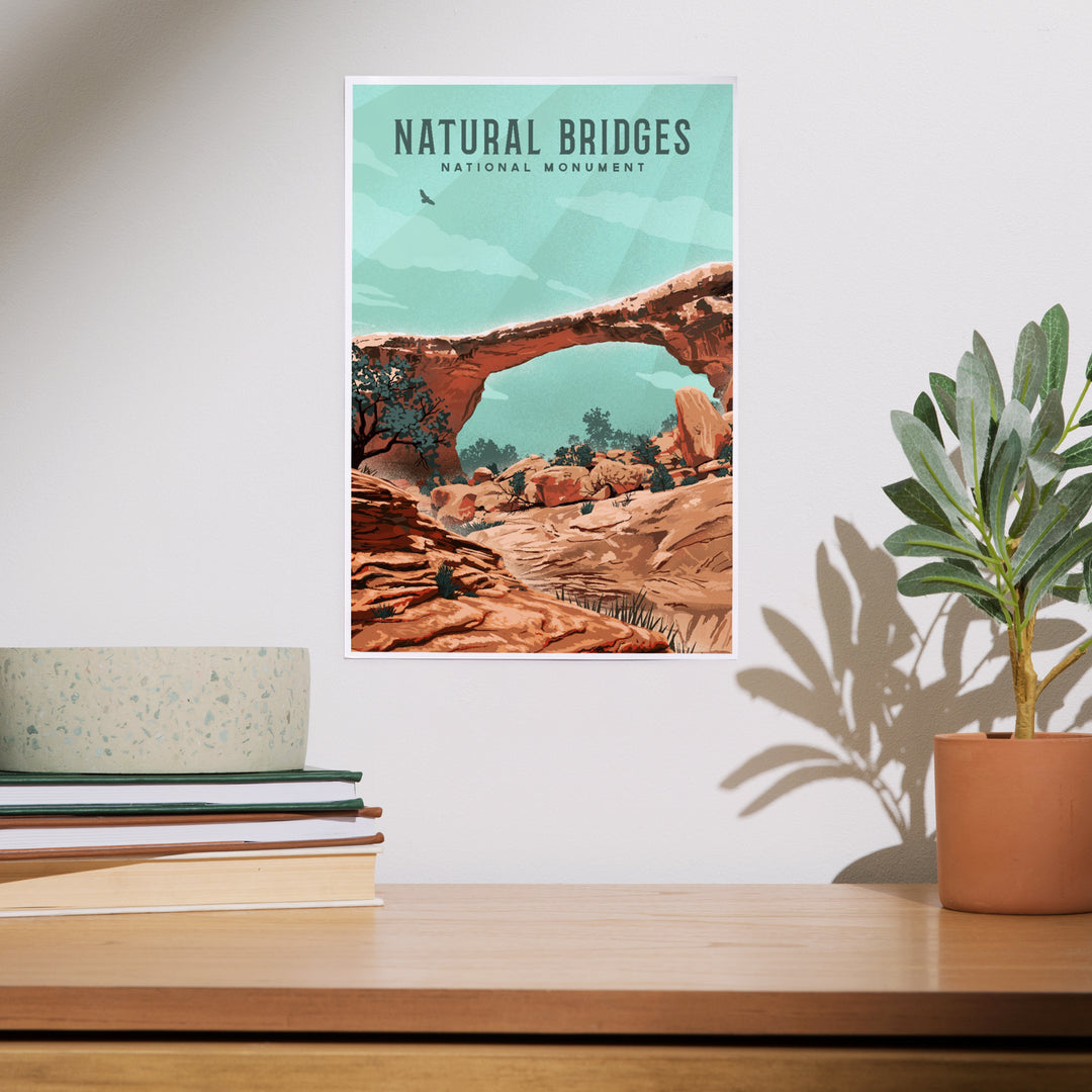Natural Bridges National Monument, Utah, Lithograph, Art & Giclee Prints