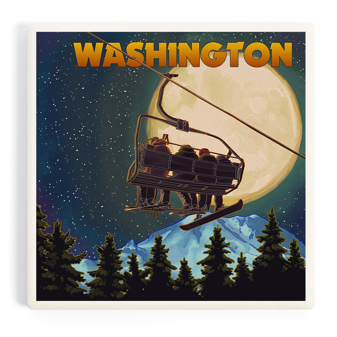 Washington Ski Lift, Full Moon Snowboarder, Coasters