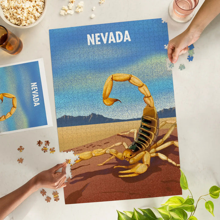 Nevada, Lithograph, Scorpion, Jigsaw Puzzle