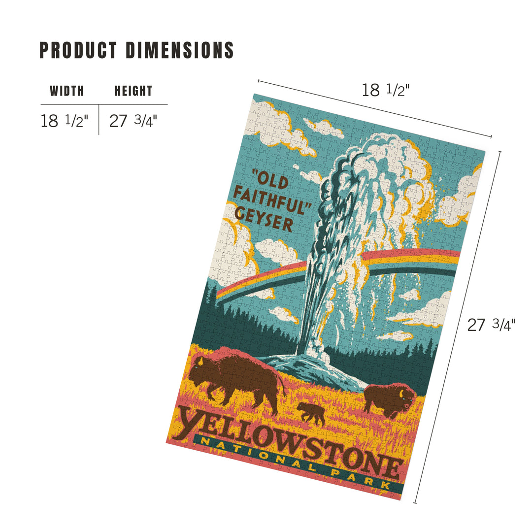 Yellowstone National Park, Wyoming, Explorer Series, Old Faithful Geyser, Jigsaw Puzzle