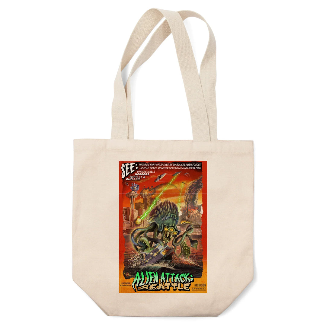 Seattle Alien Attack, Tote Bag