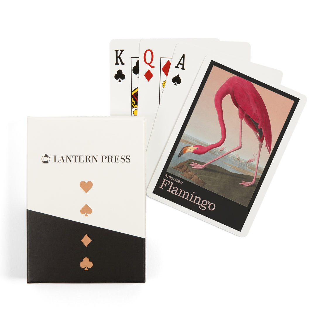 Playing Cards, Audubon Birds of North America, Flamingo, 52 Card Deck with Jokers in Box, Unique Art