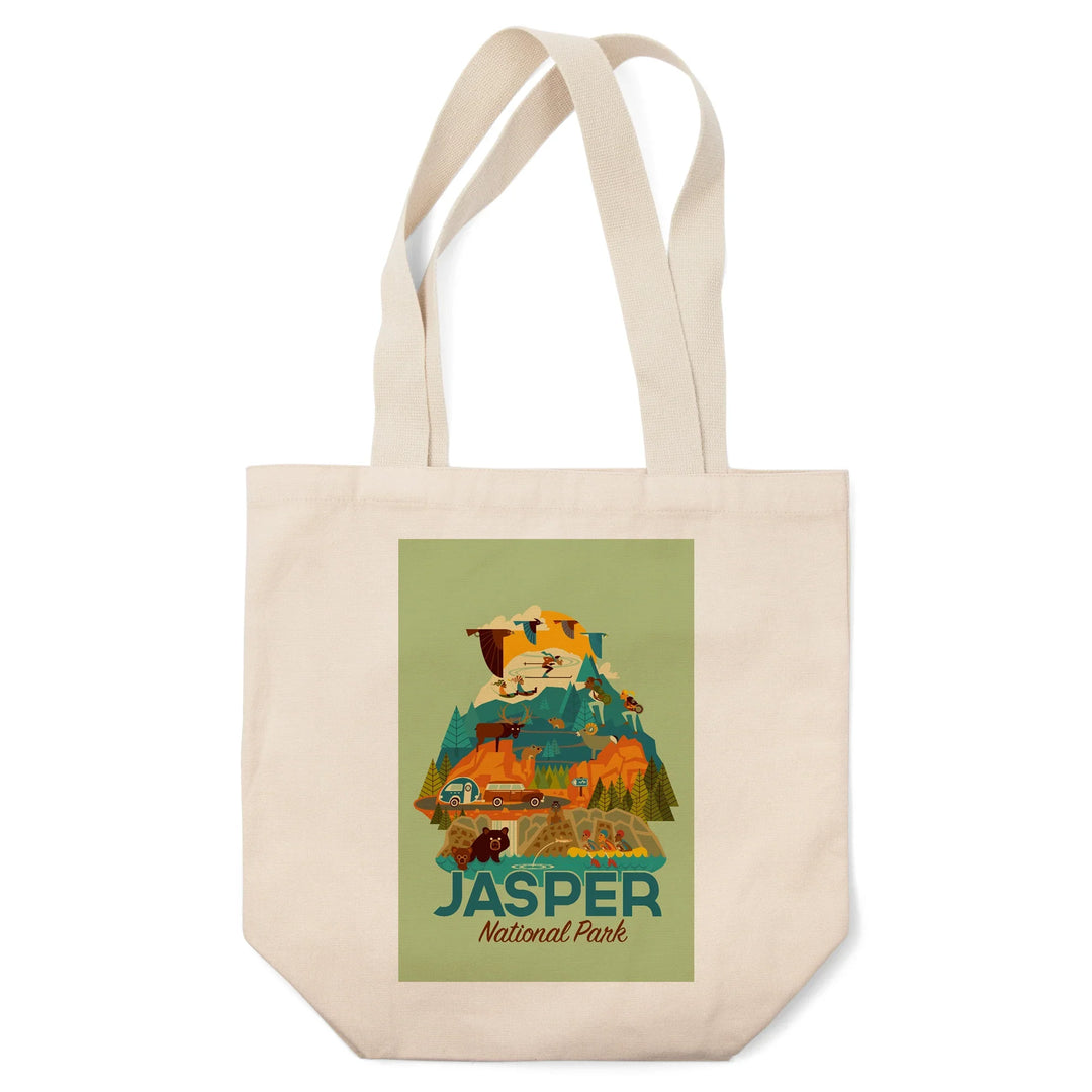 Jasper National Park, Canada, Geometric,, Tote Bag