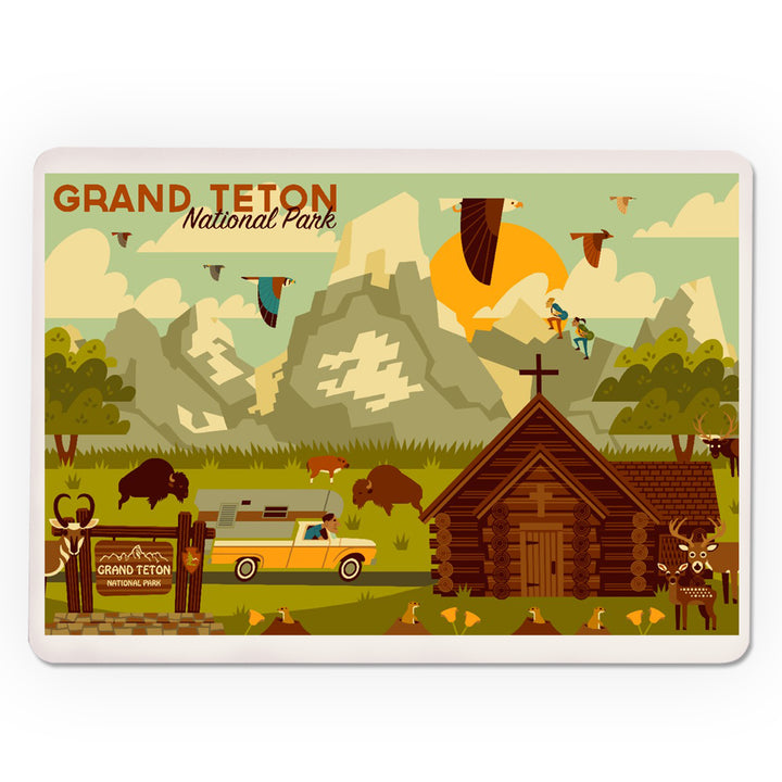 Playing Cards, Grand Teton National Park, Wyoming, Geometric Experience Collection, 52 Card Deck with Jokers in Box, Unique Art