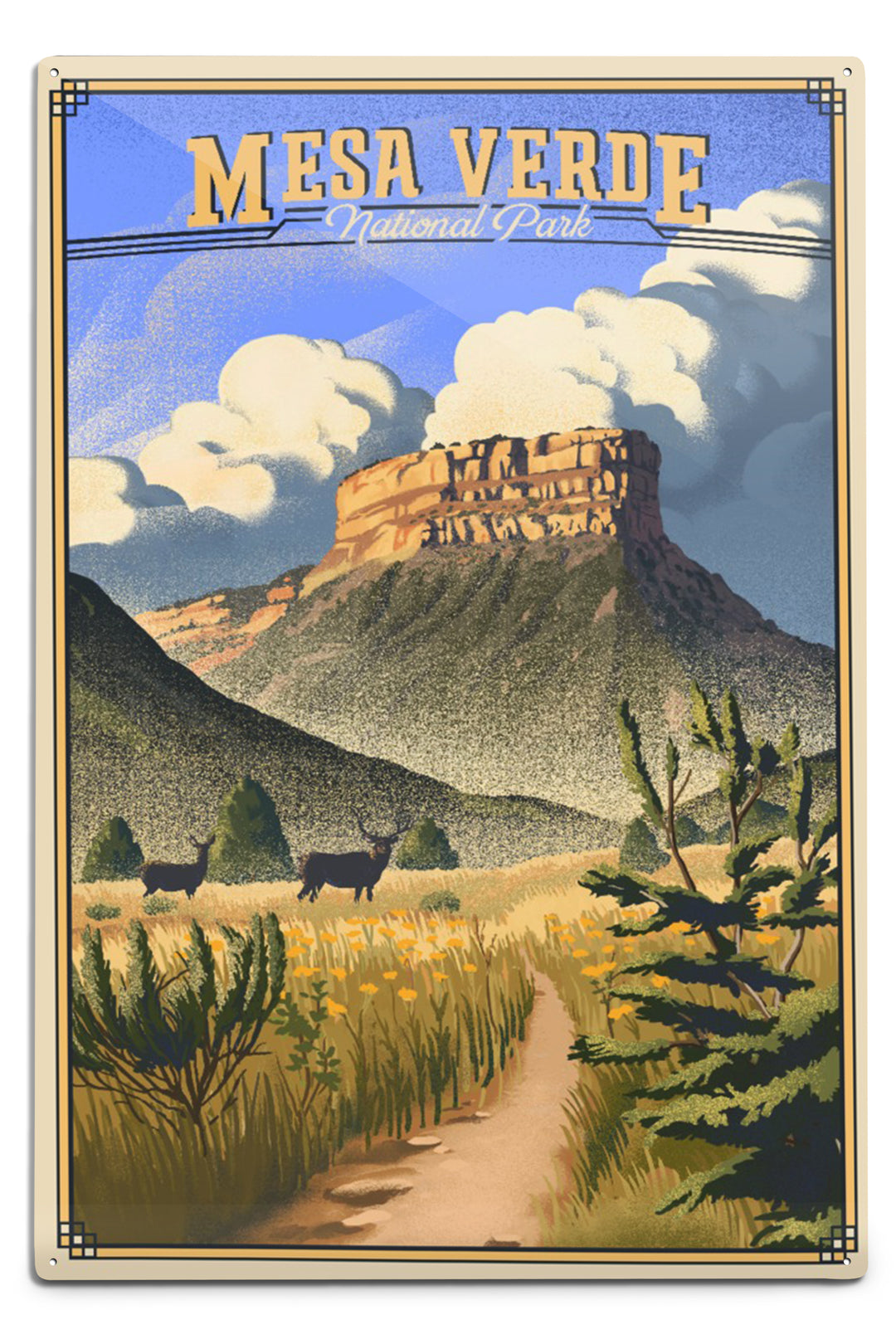 Mesa Verde National Park, Colorado, Lithograph, Metal Signs