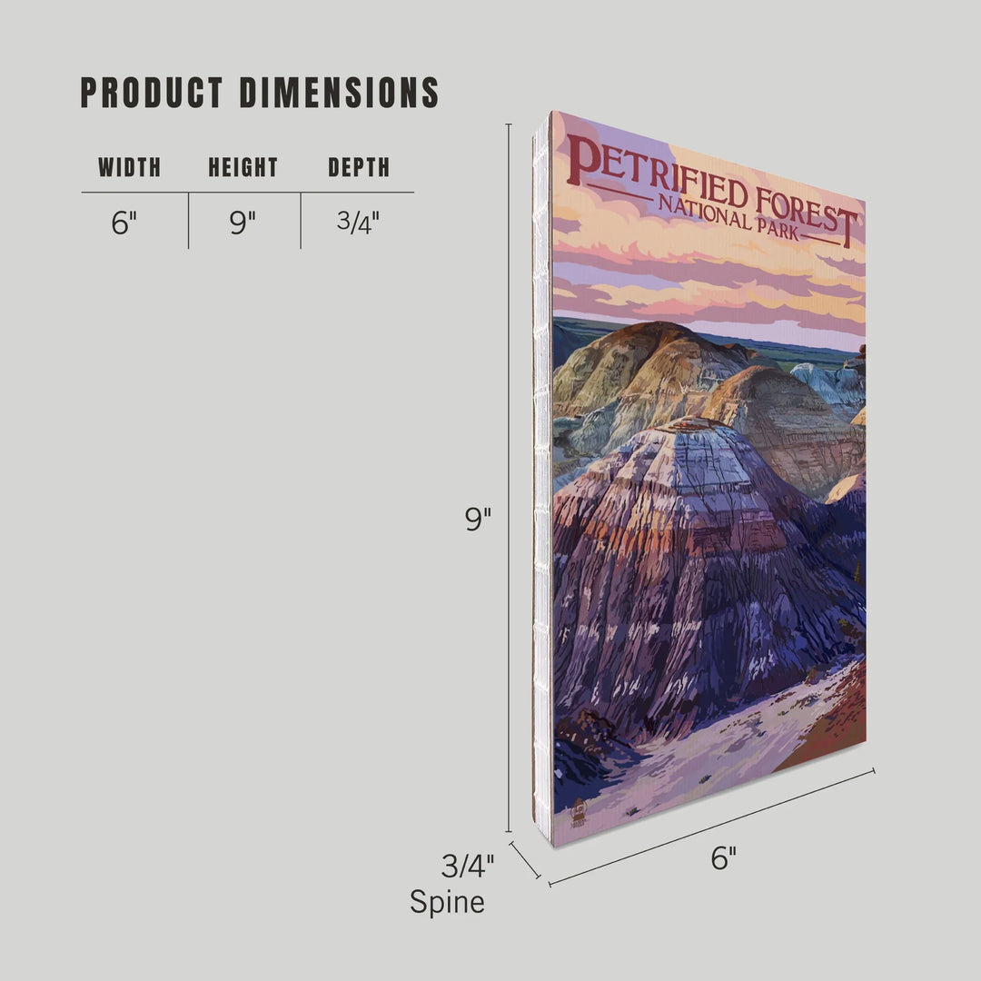 Lined 6x9 Journal, Petrified Forest National Park, Arizona, Chinle Formation, Lay Flat, 193 Pages, FSC paper
