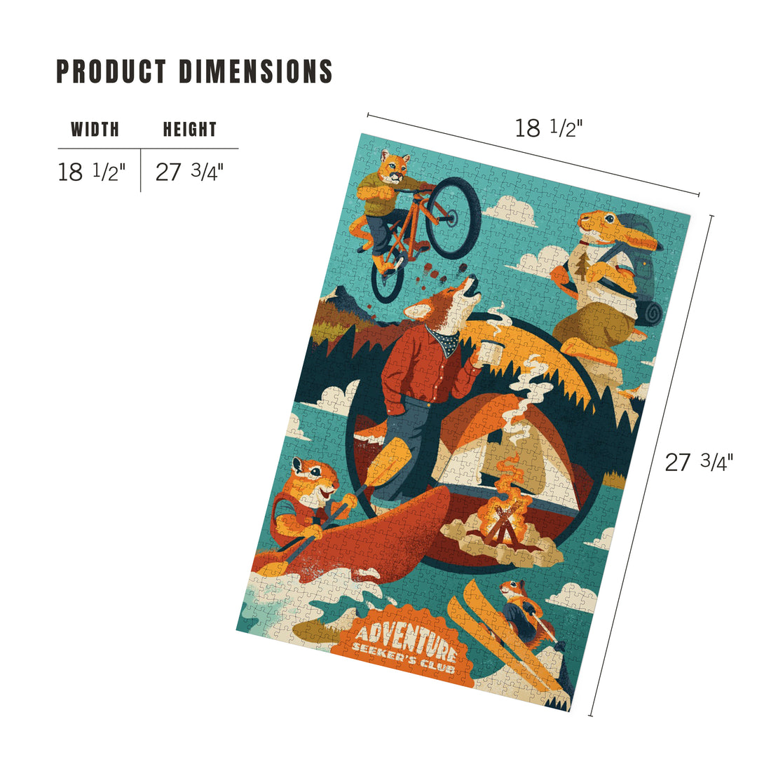 Animal Activities, Collage, Adventure Seekers Club, 1000 Piece Jigsaw Puzzle