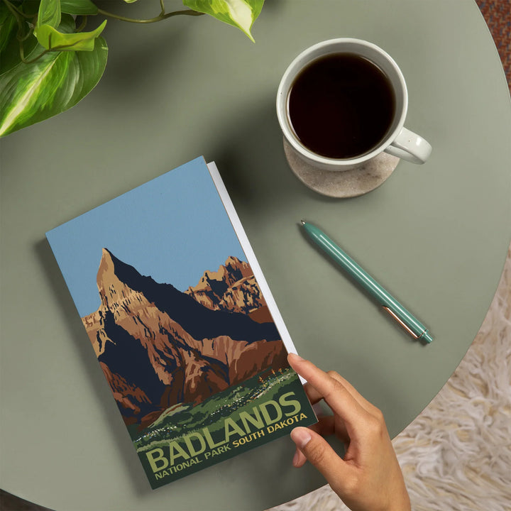Lined 6x9 Journal, Badlands National Park, South Dakota, Lay Flat, 193 Pages, FSC paper