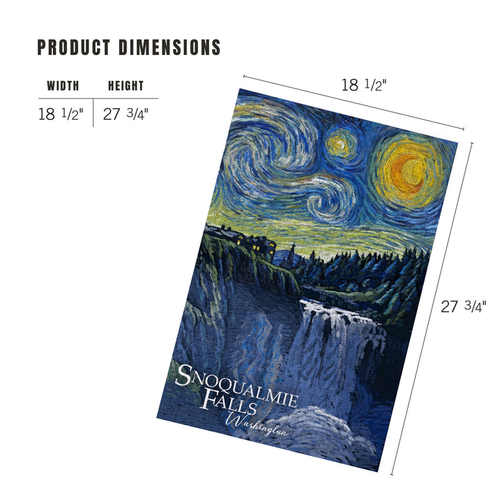 Snoqualmie Falls, Washington, Van Gogh Starry Night, 1000 Piece Jigsaw Puzzle