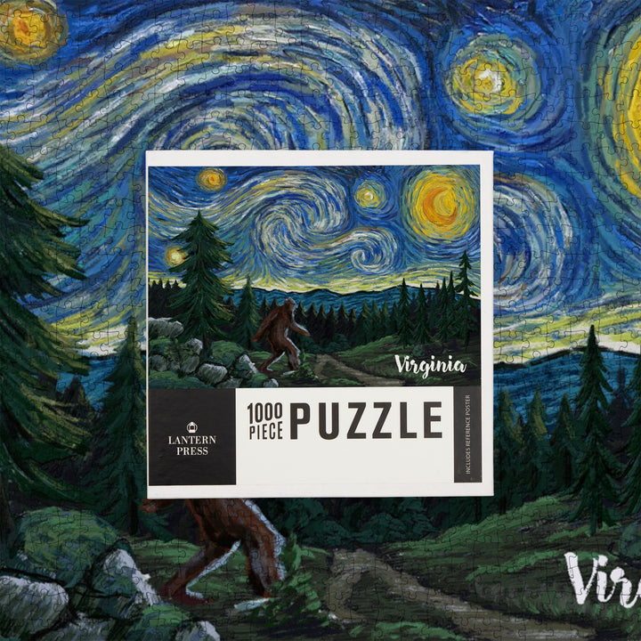 Virginia, Starry Night, Bigfoot, Jigsaw Puzzle