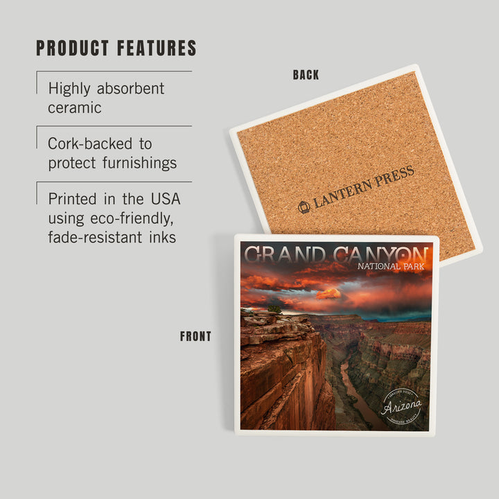 Grand Canyon National Park, Arizona, Red Sky, Coasters