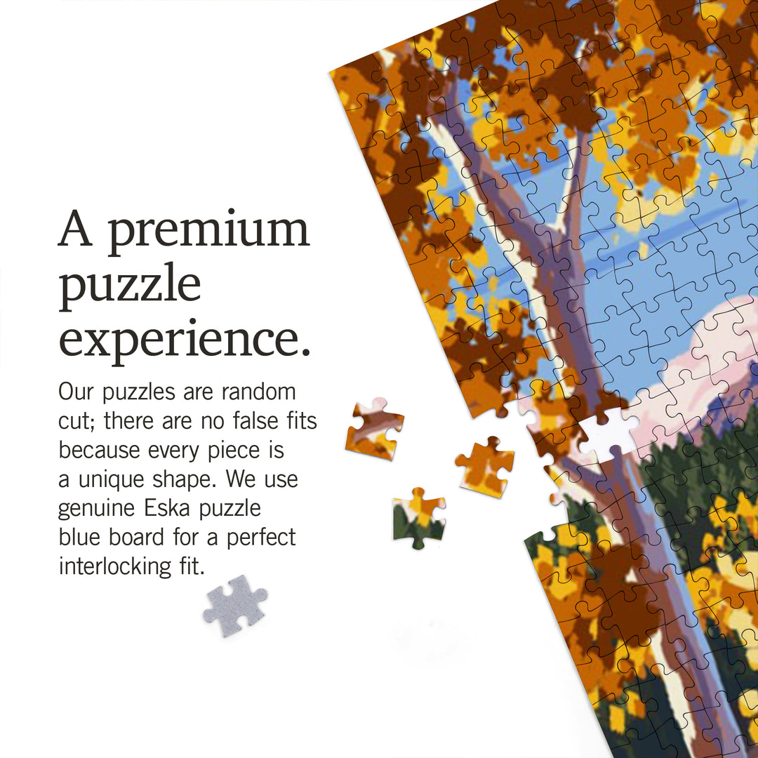 Divide, Colorado, Painterly, Fall Mountain Scene, Jigsaw Puzzle