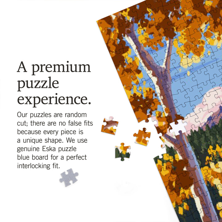 Divide, Colorado, Painterly, Fall Mountain Scene, Jigsaw Puzzle