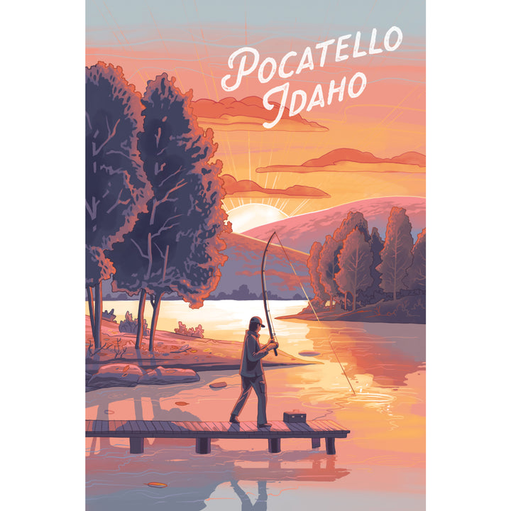 Pocatello, Idaho, This is Living, Fishing with Hills canvas art