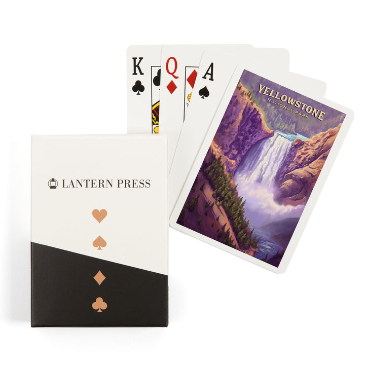 Playing Cards, Yellowstone National Park, Wyoming, Oil Painting, Yellowstone Falls, 52 Card Deck with Jokers in Box, Unique Art
