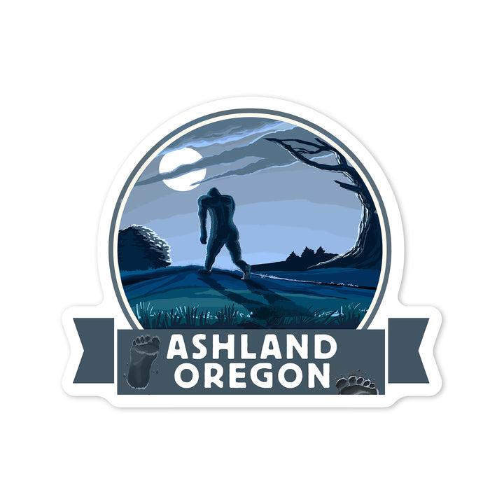 Ashland, Oregon, Bigfoot Country, Contour, Vinyl Sticker