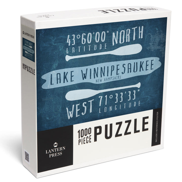 Lake Winnipesaukee, New Hampshire, Lake Essentials, Latitude and Longitude, Jigsaw Puzzle