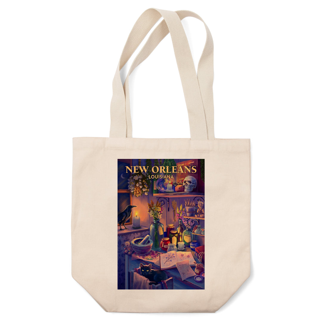 New Orleans, Louisiana Midnight Apothecary, Tote Bag