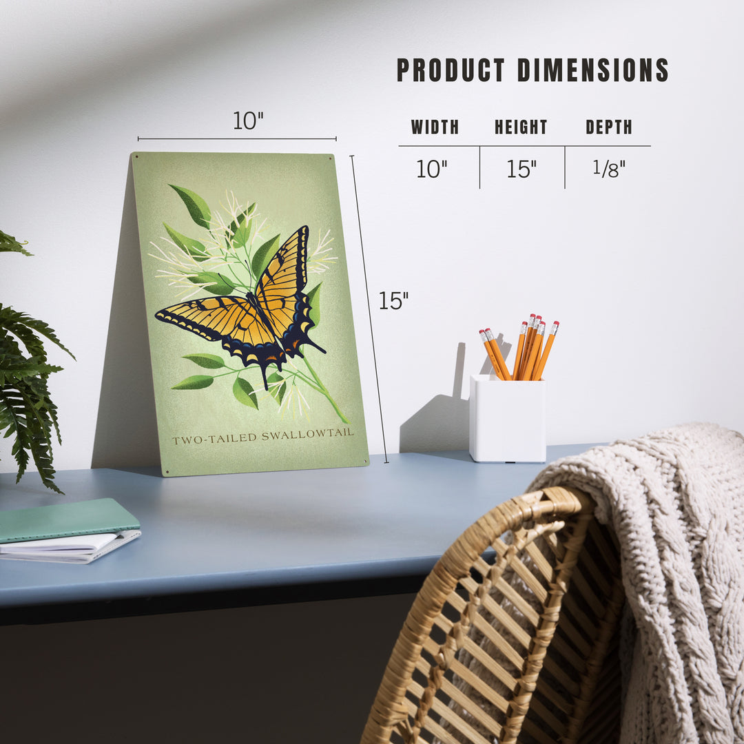 Vintage Flora, Two-Tailed Swallowtail, Wood Sign and Postcards